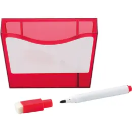 Fridge Magnet with White Board and Marker Red Image